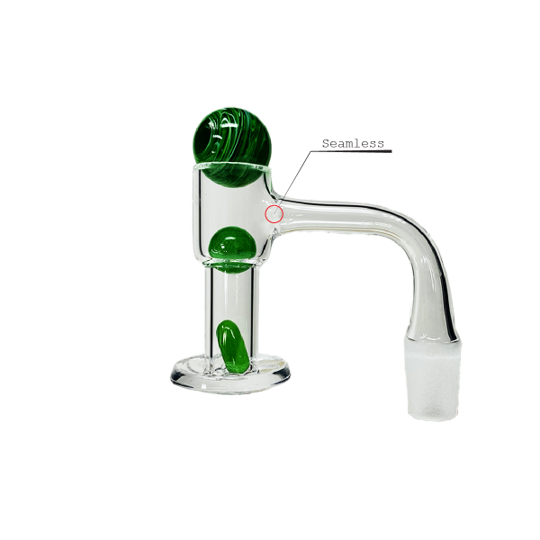 VAULT Quartz Terp Slurper Banger Set-Green with White Swirls - Image 2