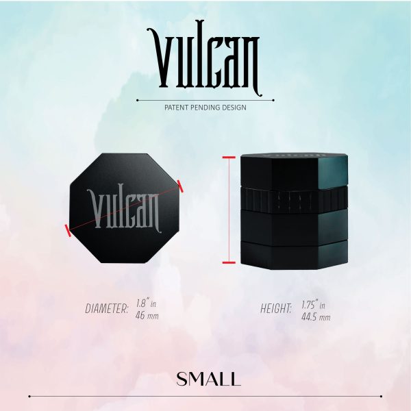 Vulcan 46mm Fully Magnetic 4pc Herb Grinder-Black - Image 3