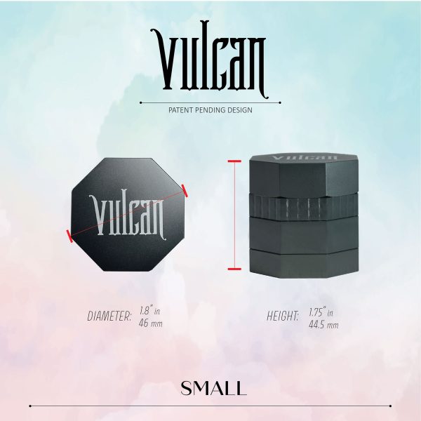 Vulcan 46mm Fully Magnetic 4pc Herb Grinder-Gun Metal - Image 3