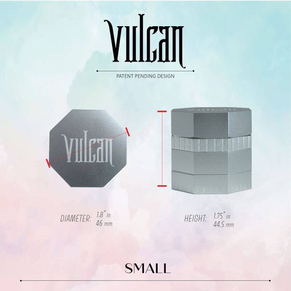 Vulcan 46mm Fully Magnetic 4pc Herb Grinder-Silver - Image 3