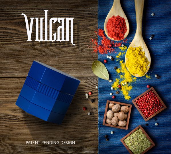 Vulcan 56mm Fully Magnetic 4pc Herb Grinder-Blue - Image 7