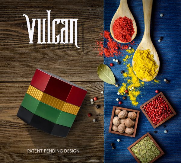 Vulcan 56mm Fully Magnetic 4pc Herb Grinder-Rasta - Image 7