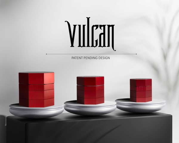 Vulcan 56mm Fully Magnetic 4pc Herb Grinder-Red - Image 4