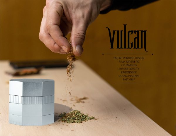 Vulcan 46mm Fully Magnetic 4pc Herb Grinder-Silver - Image 5