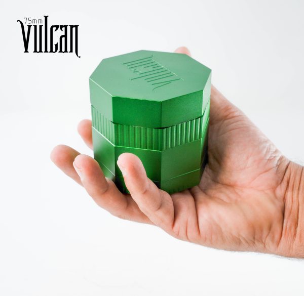 Vulcan 75mm Fully Magnetic 4pc Herb Grinder-Green - Image 3