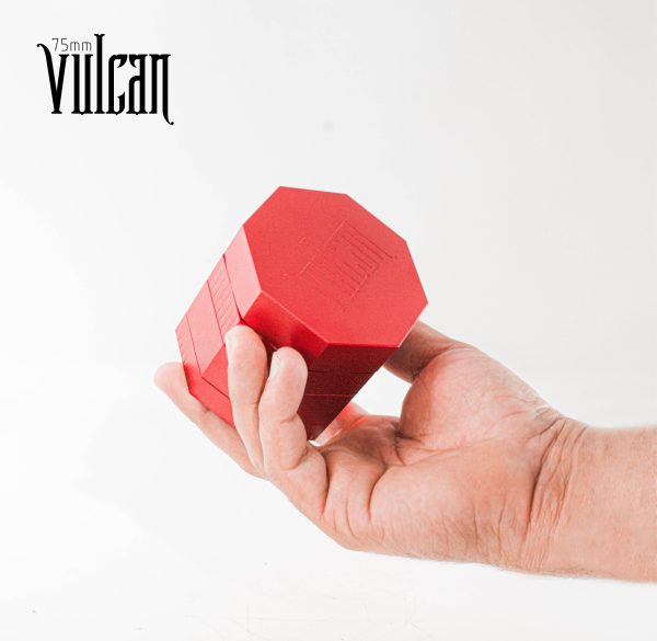 Vulcan 75mm Fully Magnetic 4pc Herb Grinder-Red - Image 9