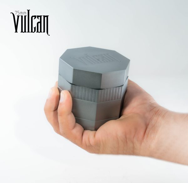 Vulcan 75mm Fully Magnetic 4pc Herb Grinder-Grey - Image 4