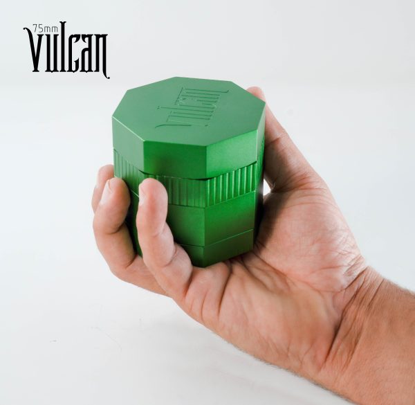 Vulcan 75mm Fully Magnetic 4pc Herb Grinder-Green - Image 6