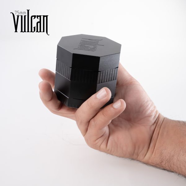 Vulcan 75mm Fully Magnetic 4pc Herb Grinder-Black - Image 2
