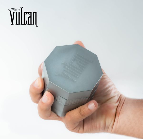 Vulcan 75mm Fully Magnetic 4pc Herb Grinder-Grey - Image 5