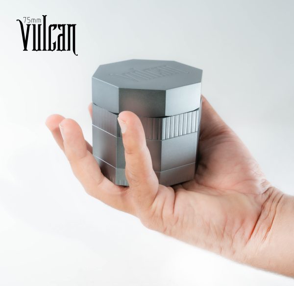 Vulcan 75mm Fully Magnetic 4pc Herb Grinder-Grey - Image 6