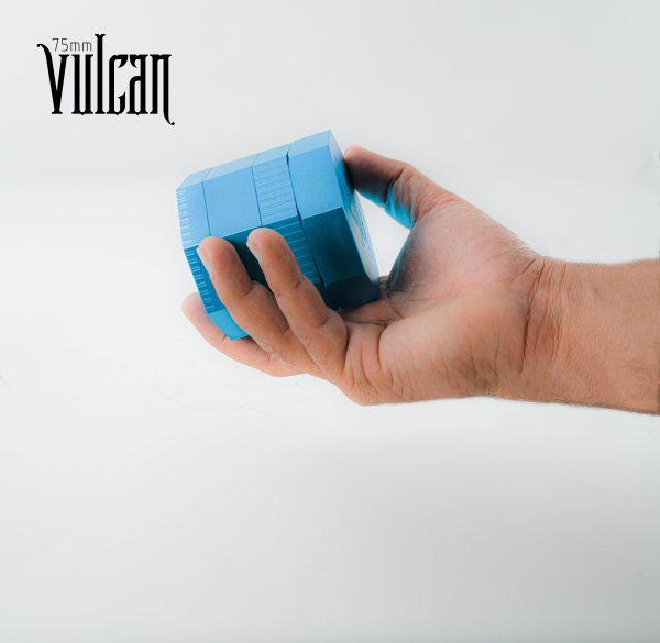 Vulcan 75mm Fully Magnetic 4pc Herb Grinder-Blue - Image 7