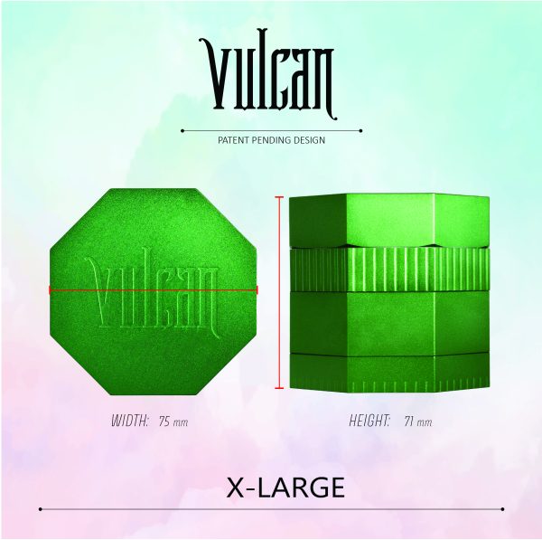 Vulcan 75mm Fully Magnetic 4pc Herb Grinder-Green - Image 9