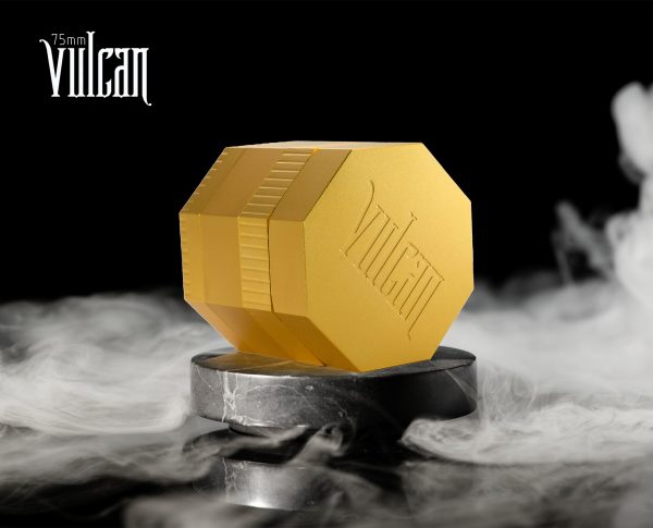 Vulcan 75mm Fully Magnetic 4pc Herb Grinder-Gold